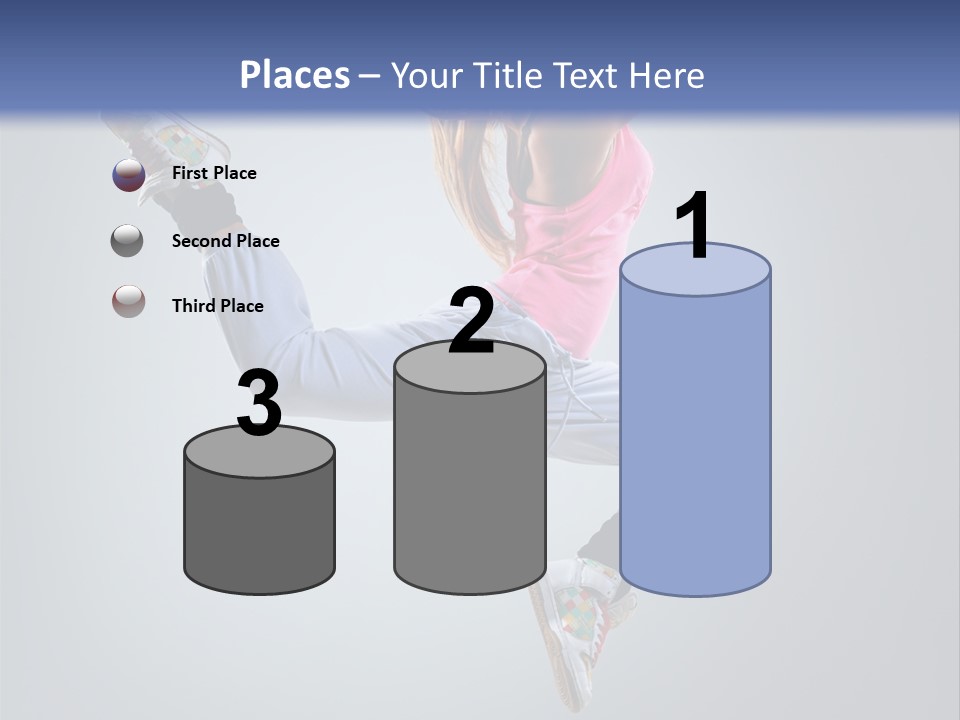 Female Aerobics One PowerPoint Template
