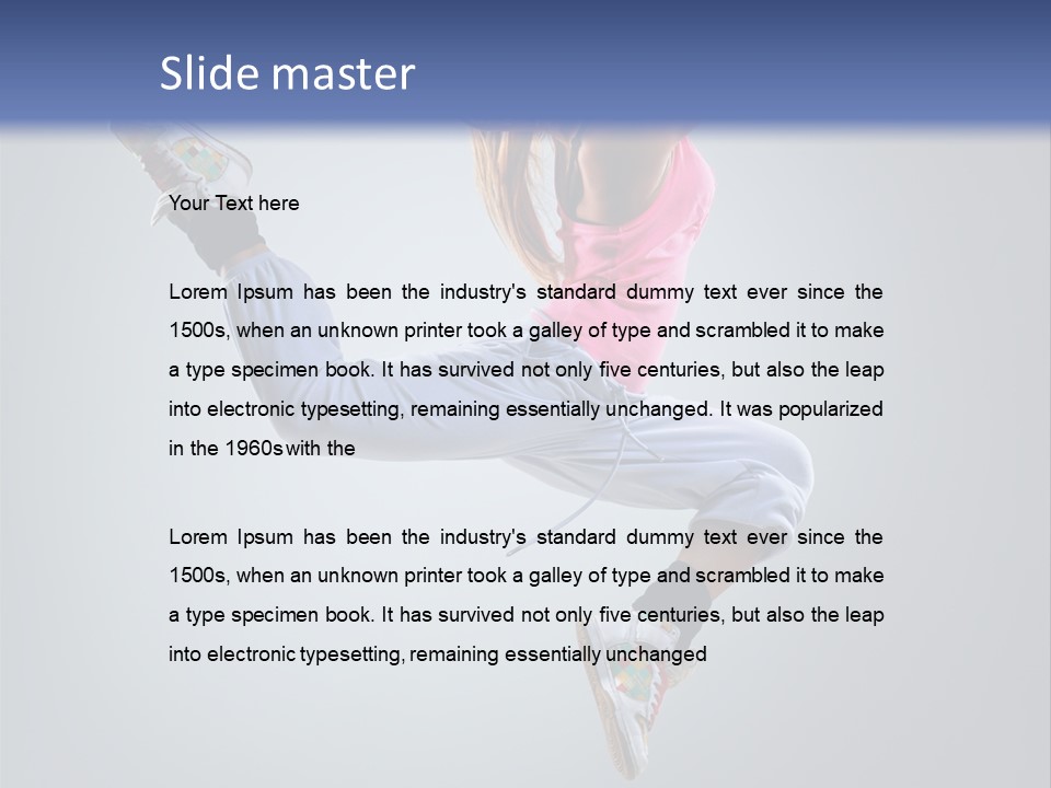 Female Aerobics One PowerPoint Template