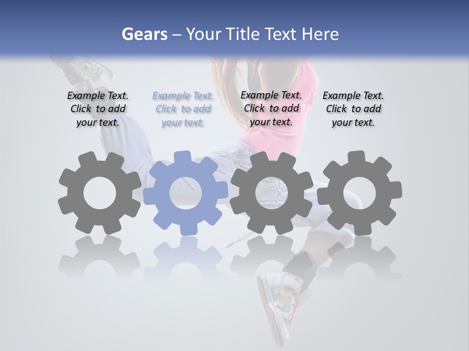 Female Aerobics One PowerPoint Template