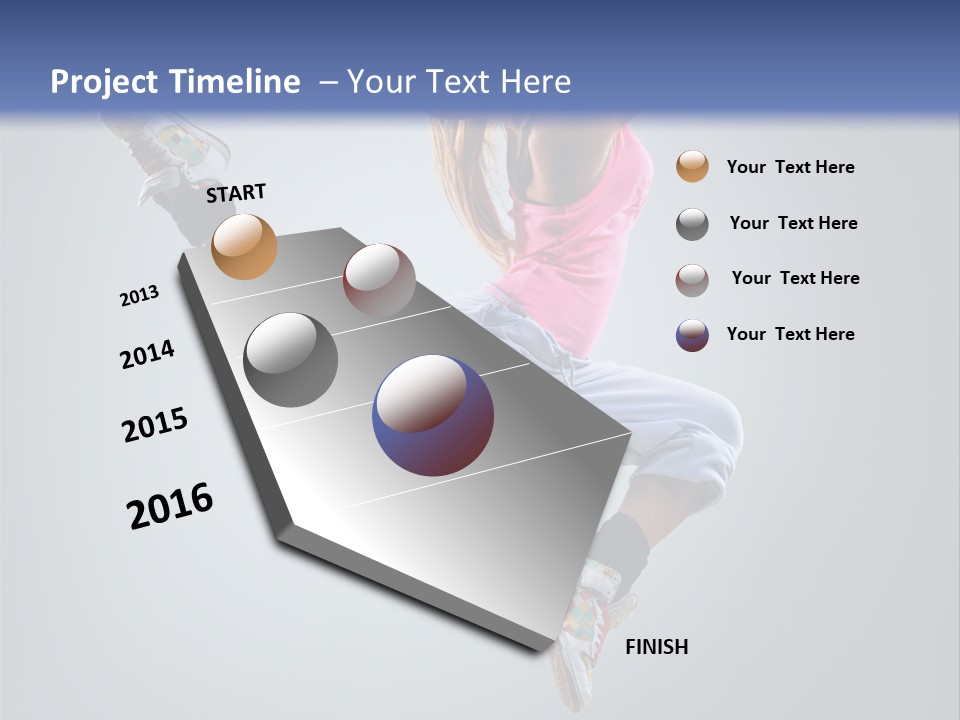 Female Aerobics One PowerPoint Template