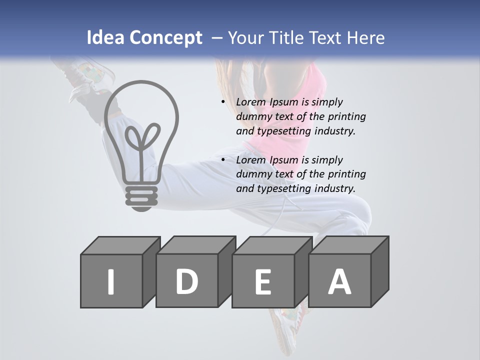 Female Aerobics One PowerPoint Template