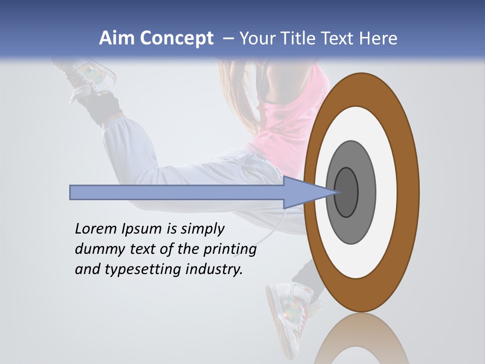 Female Aerobics One PowerPoint Template