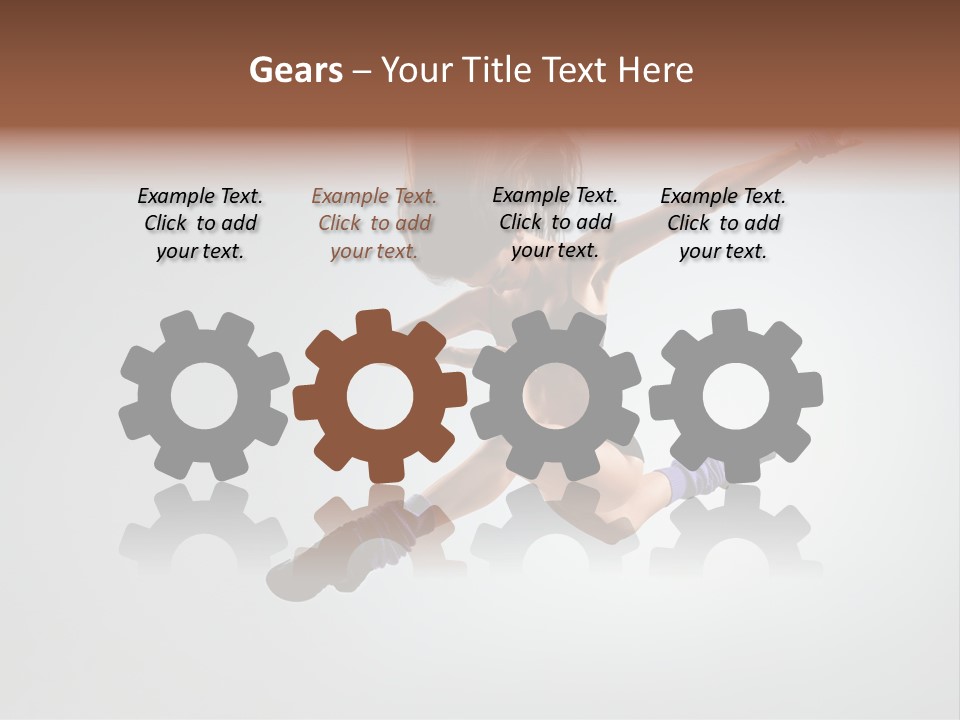 Sporty Posing Young PowerPoint Template