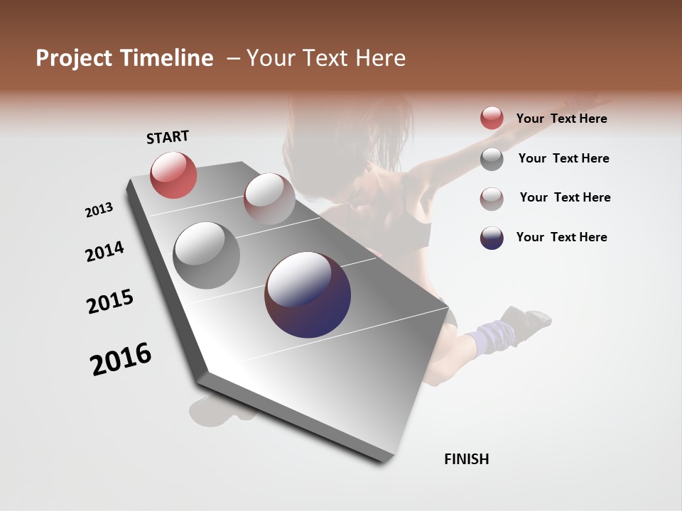 Sporty Posing Young PowerPoint Template