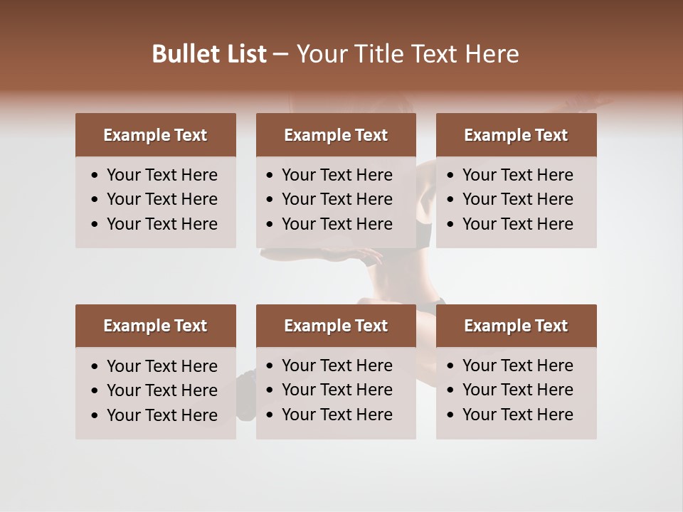 Sporty Posing Young PowerPoint Template