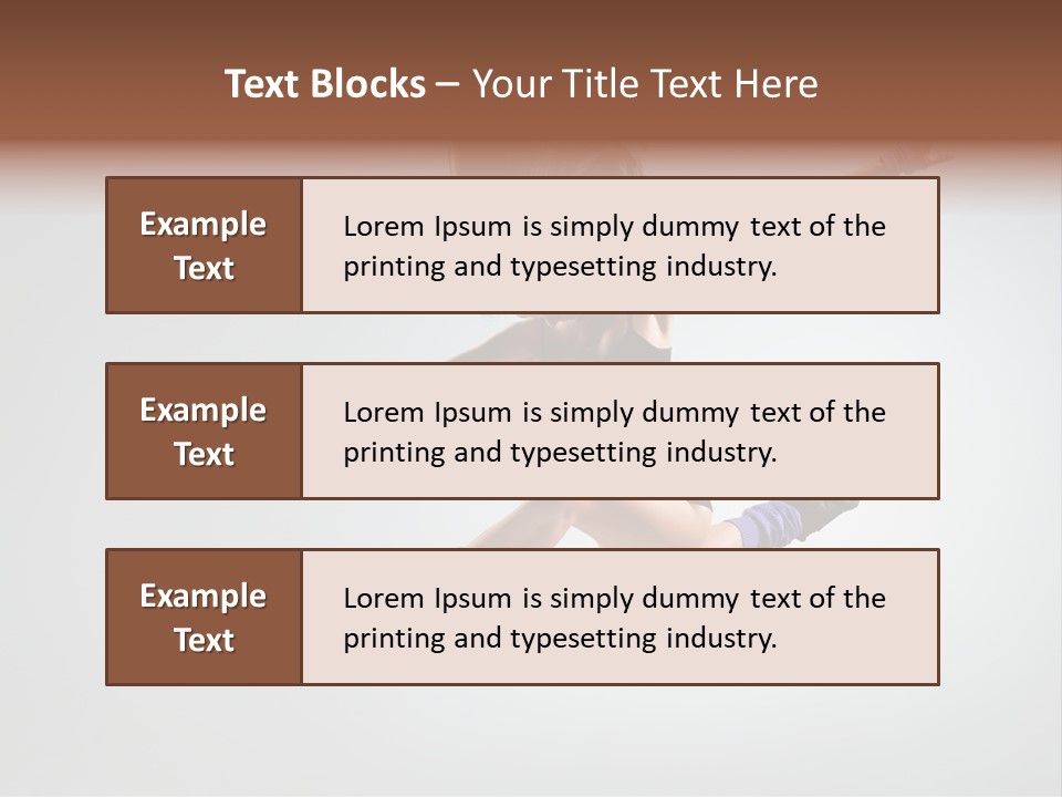 Sporty Posing Young PowerPoint Template