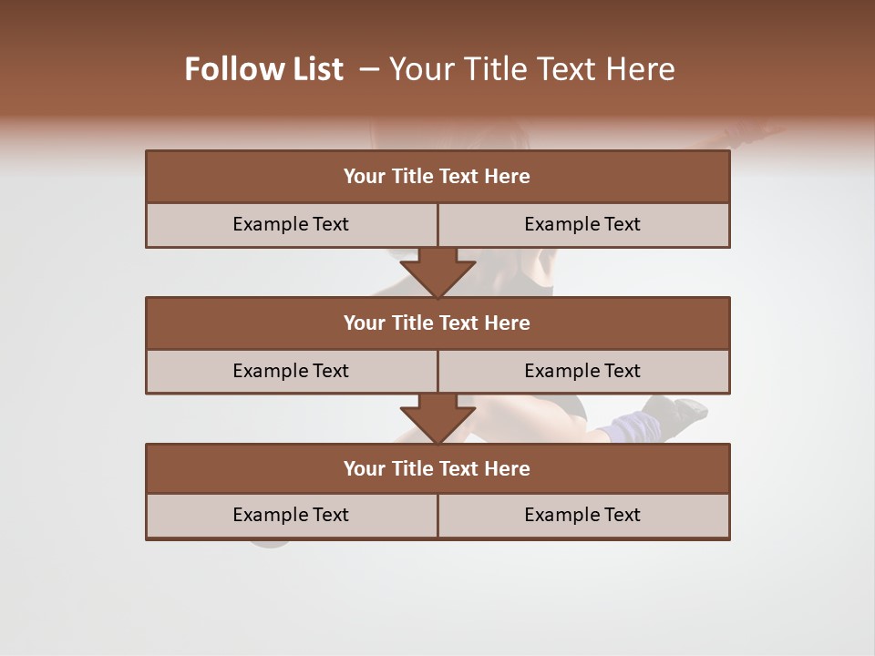 Sporty Posing Young PowerPoint Template