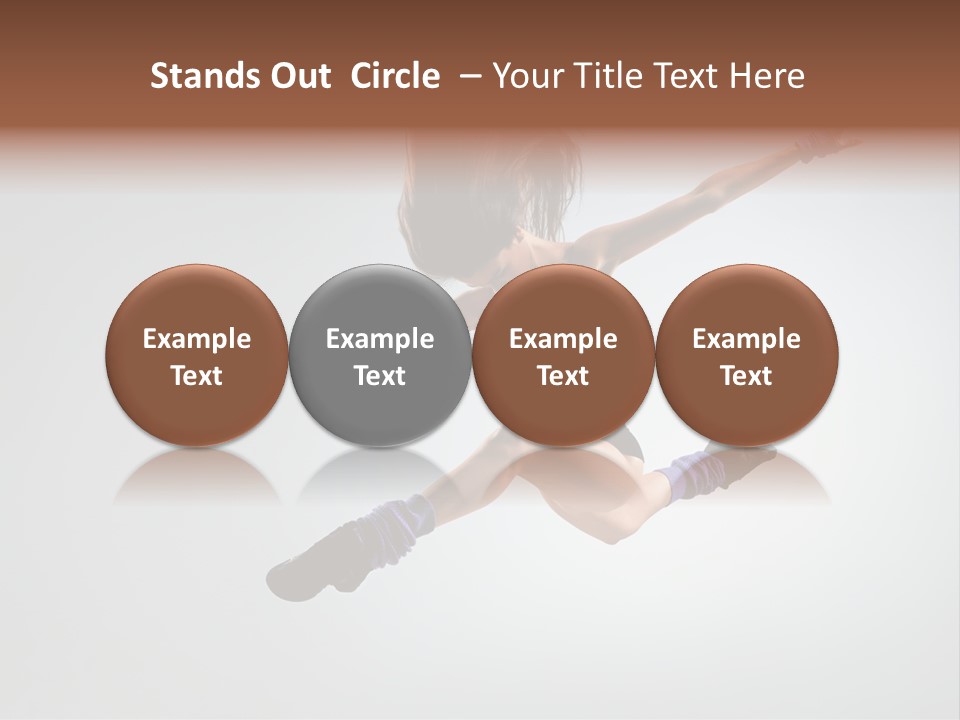 Sporty Posing Young PowerPoint Template