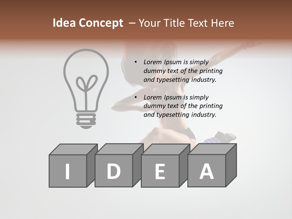 Sporty Posing Young PowerPoint Template