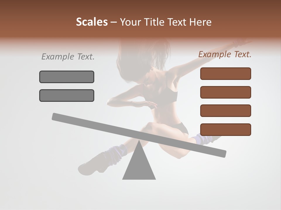 Sporty Posing Young PowerPoint Template