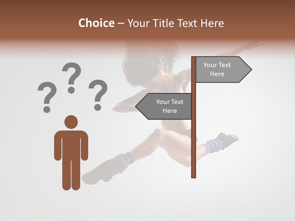 Sporty Posing Young PowerPoint Template