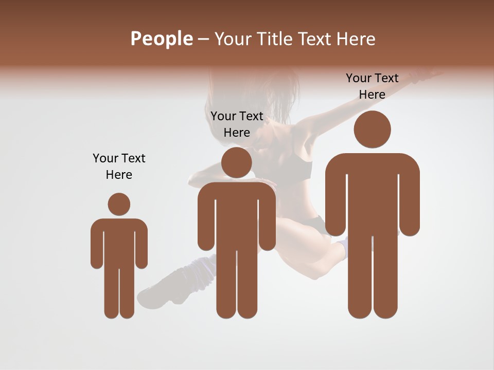 Sporty Posing Young PowerPoint Template