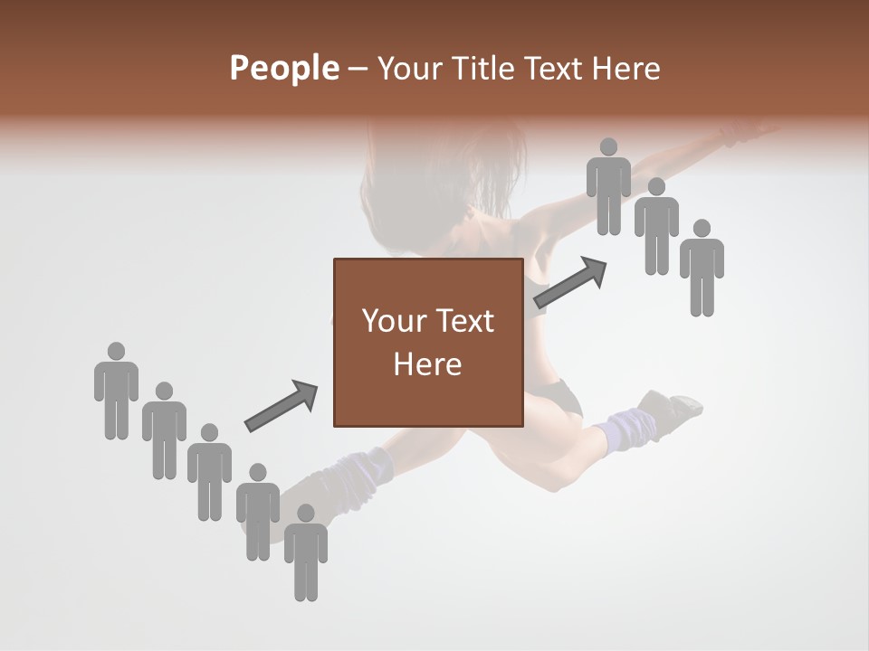 Sporty Posing Young PowerPoint Template