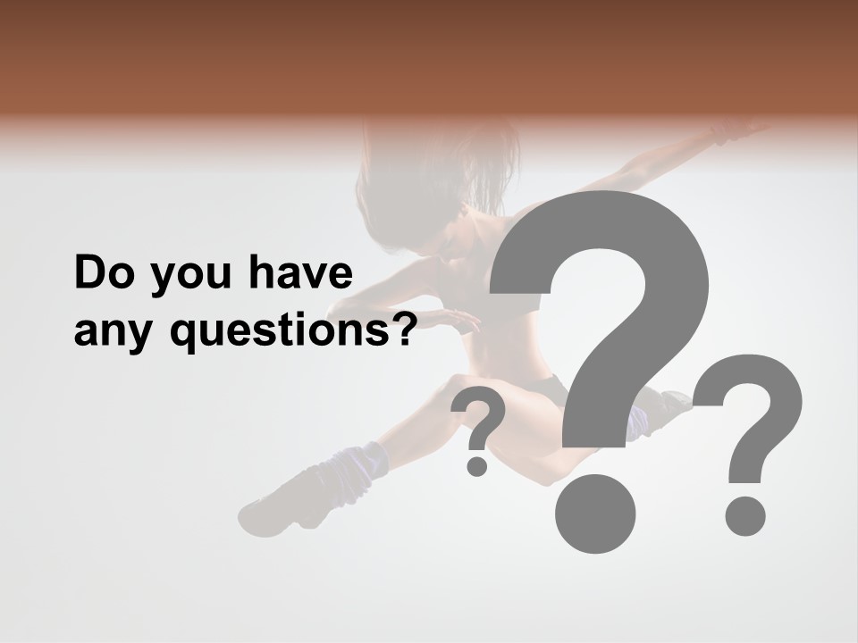 Sporty Posing Young PowerPoint Template