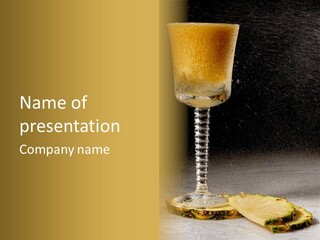 Liquor Garnish Ice PowerPoint Template