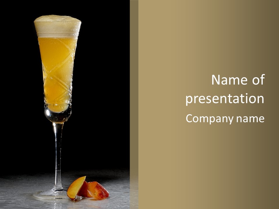 Sweet Alcohol Ingredient PowerPoint Template