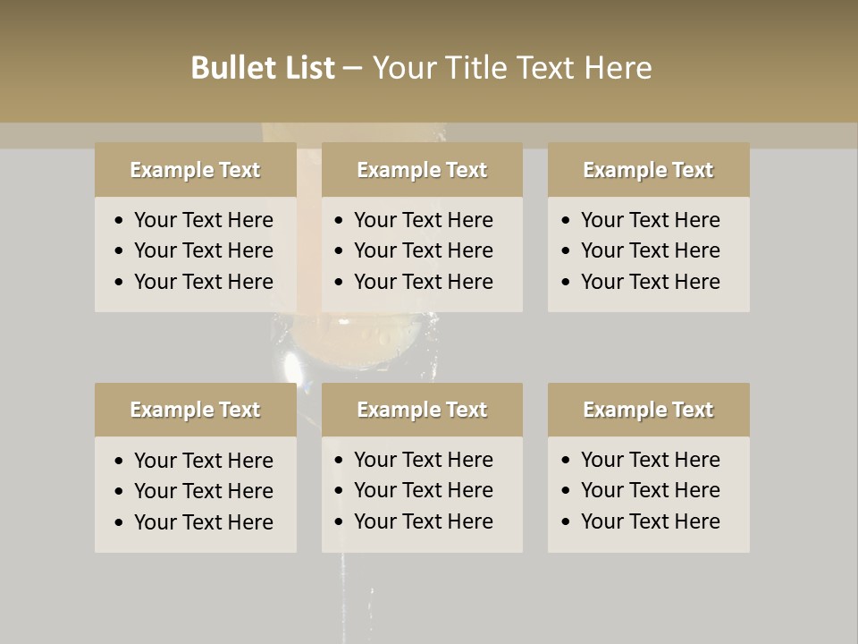 Sweet Alcohol Ingredient PowerPoint Template