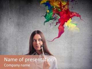 Girl Learn Work PowerPoint Template