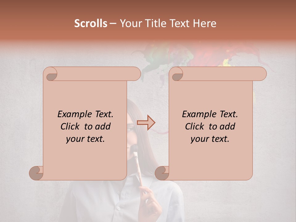 Girl Learn Work PowerPoint Template