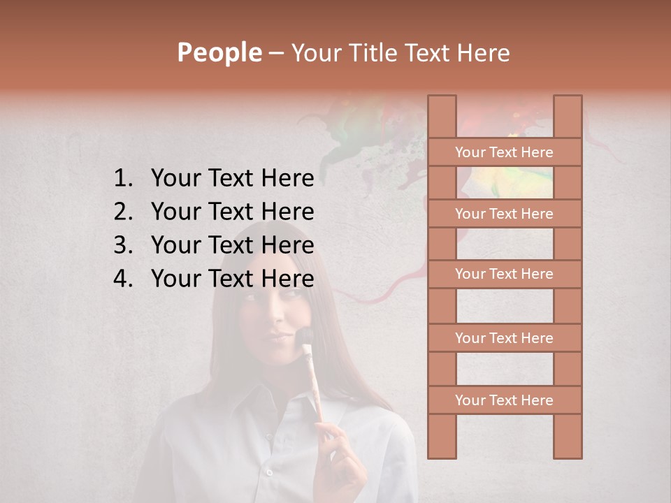 Girl Learn Work PowerPoint Template