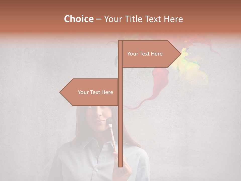 Girl Learn Work PowerPoint Template