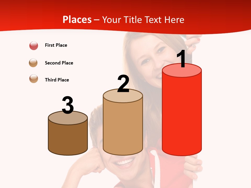 Girl Holding Advert PowerPoint Template