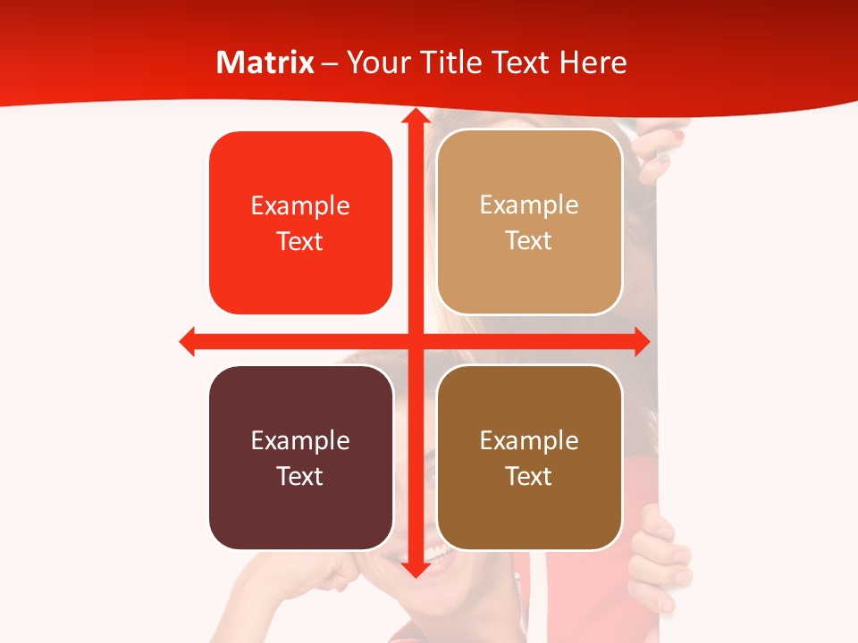 Girl Holding Advert PowerPoint Template