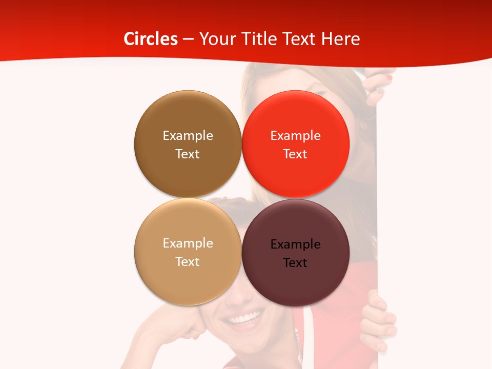 Girl Holding Advert PowerPoint Template