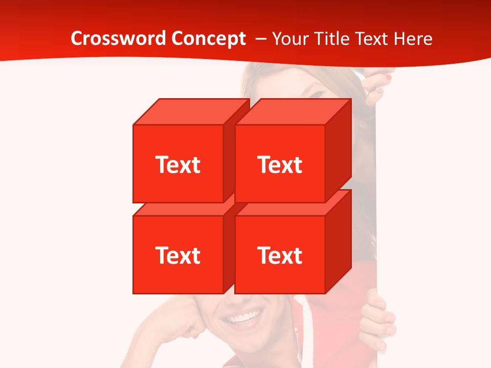 Girl Holding Advert PowerPoint Template