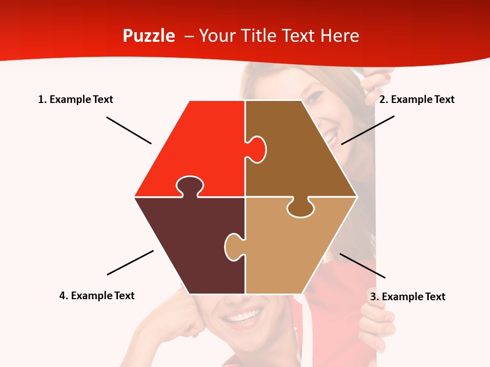 Girl Holding Advert PowerPoint Template