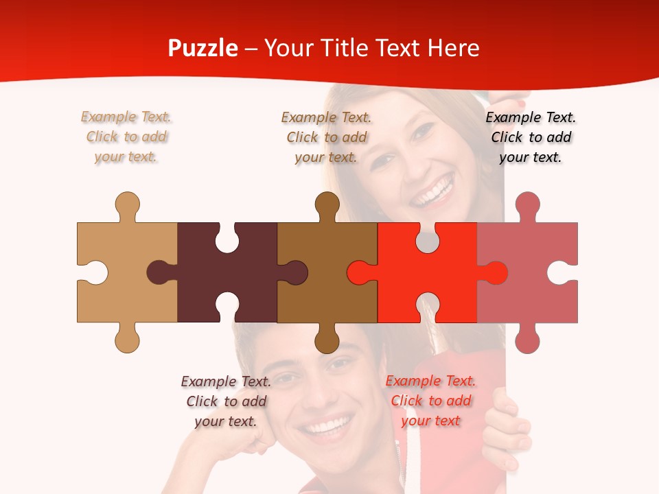 Girl Holding Advert PowerPoint Template