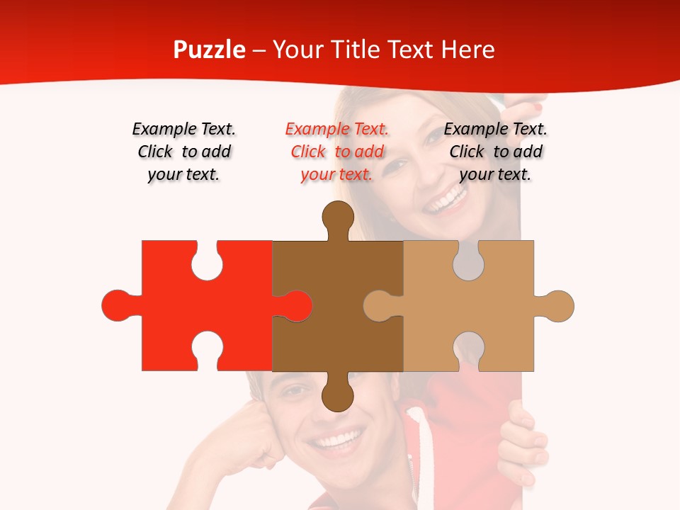 Girl Holding Advert PowerPoint Template