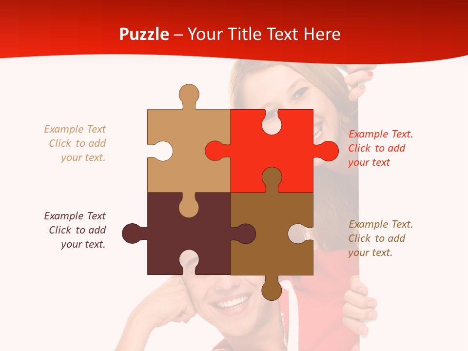 Girl Holding Advert PowerPoint Template