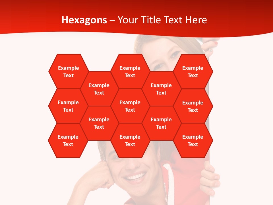 Girl Holding Advert PowerPoint Template