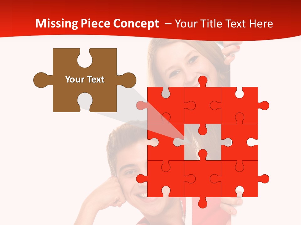 Girl Holding Advert PowerPoint Template