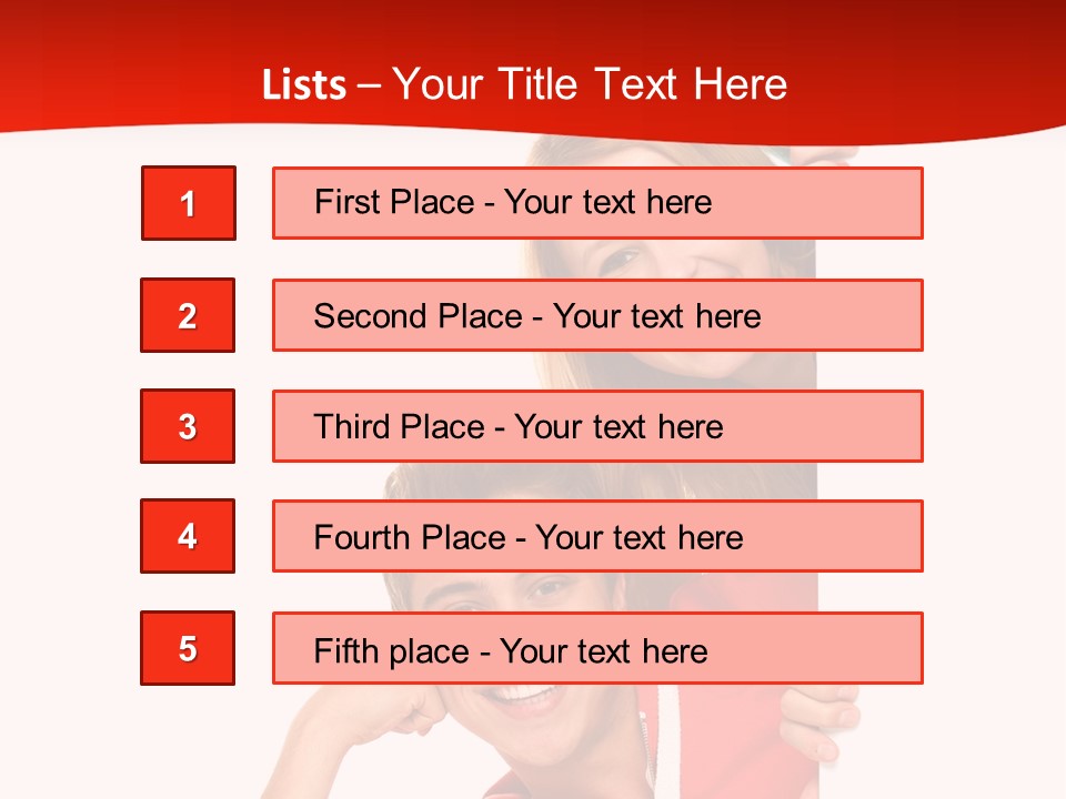 Girl Holding Advert PowerPoint Template