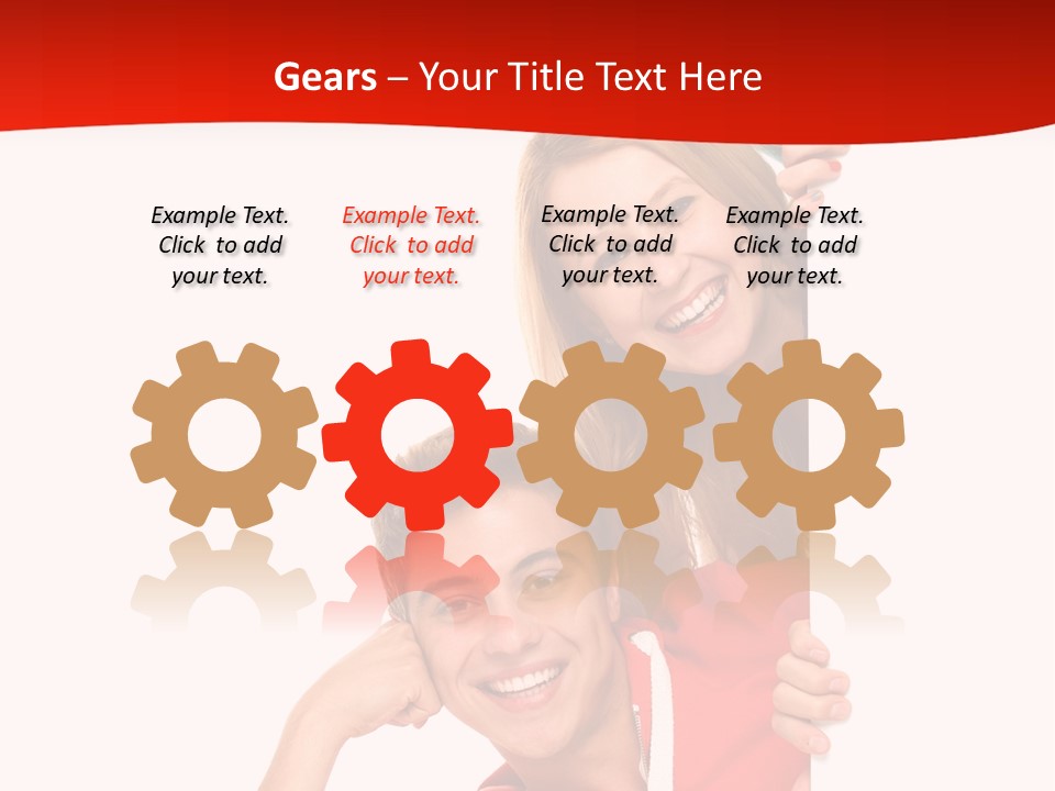 Girl Holding Advert PowerPoint Template