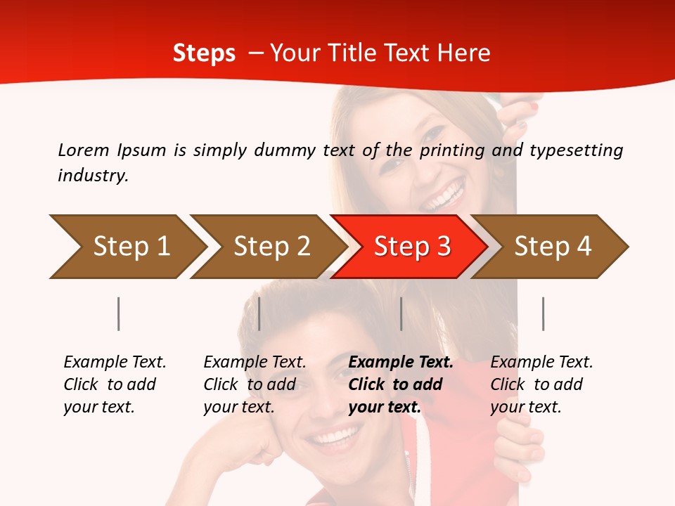 Girl Holding Advert PowerPoint Template