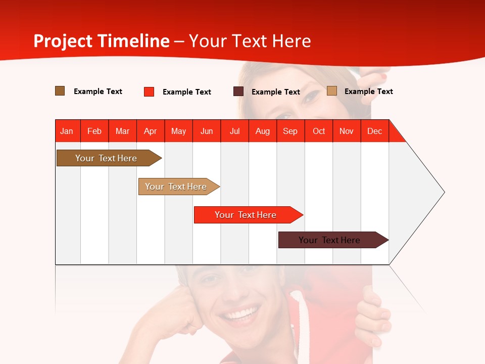 Girl Holding Advert PowerPoint Template