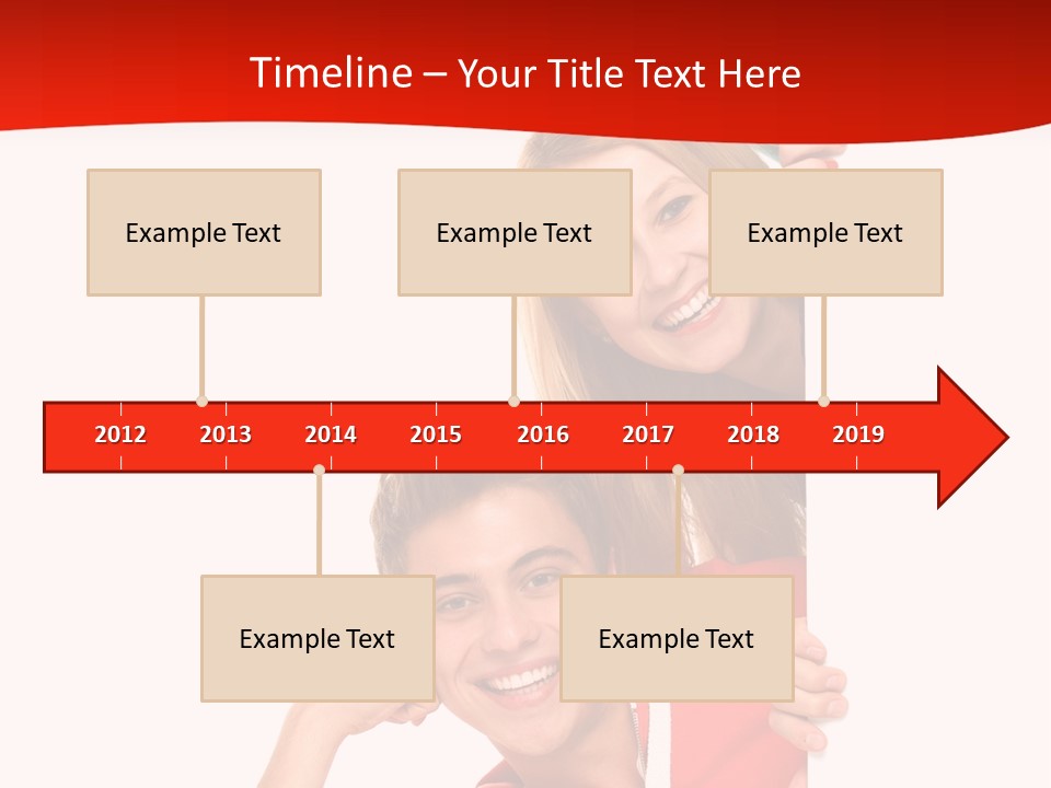 Girl Holding Advert PowerPoint Template