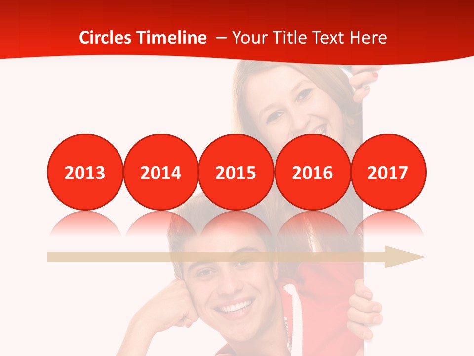 Girl Holding Advert PowerPoint Template