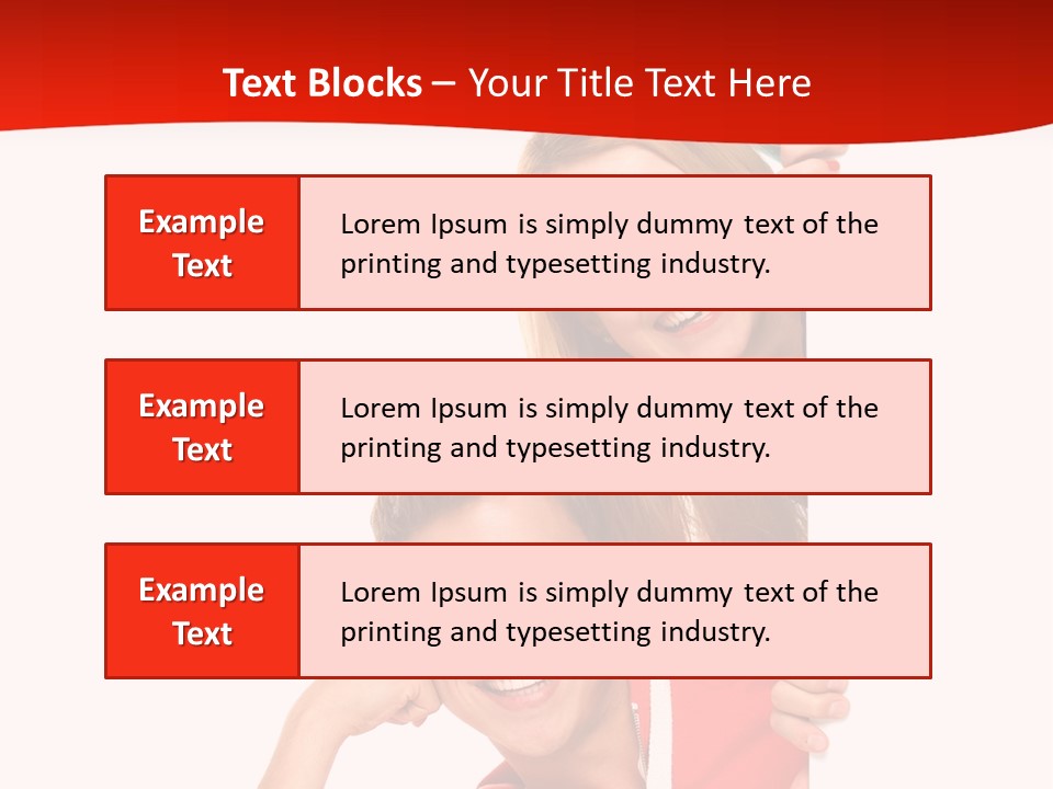 Girl Holding Advert PowerPoint Template