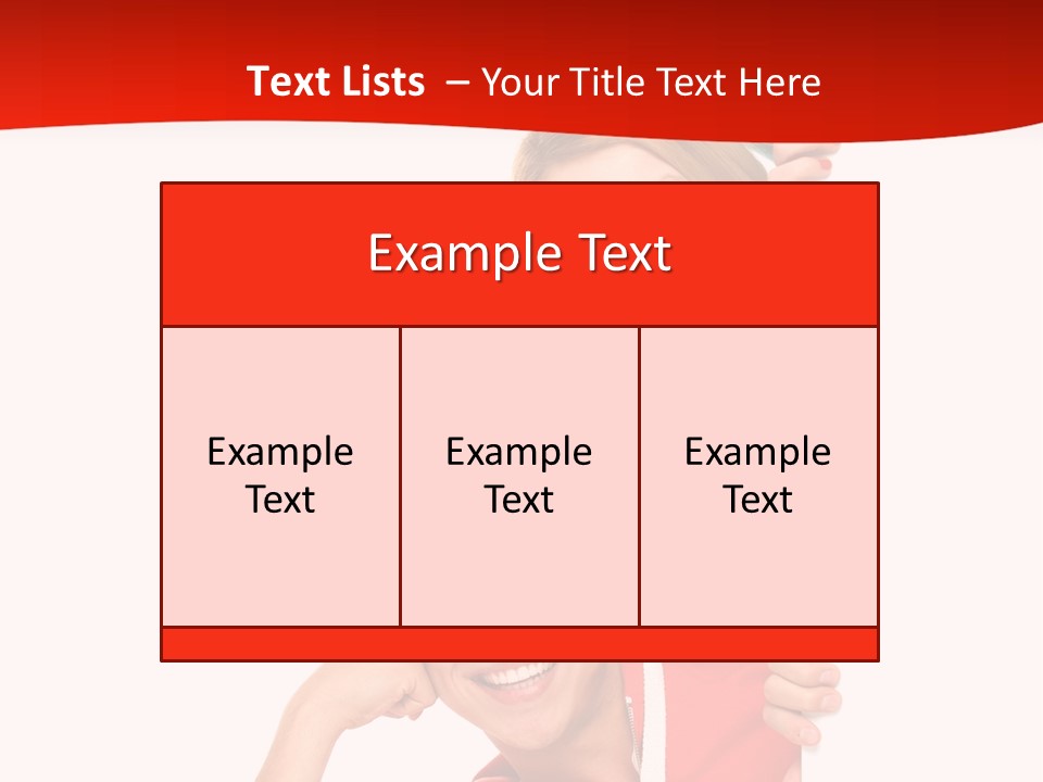 Girl Holding Advert PowerPoint Template