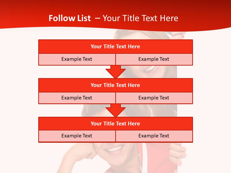 Girl Holding Advert PowerPoint Template