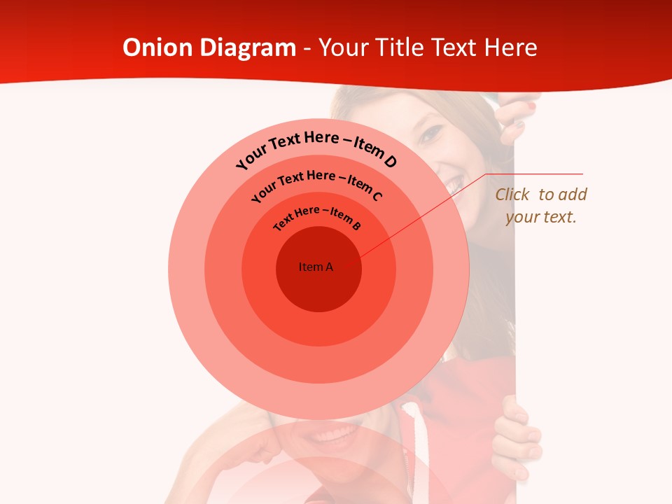 Girl Holding Advert PowerPoint Template