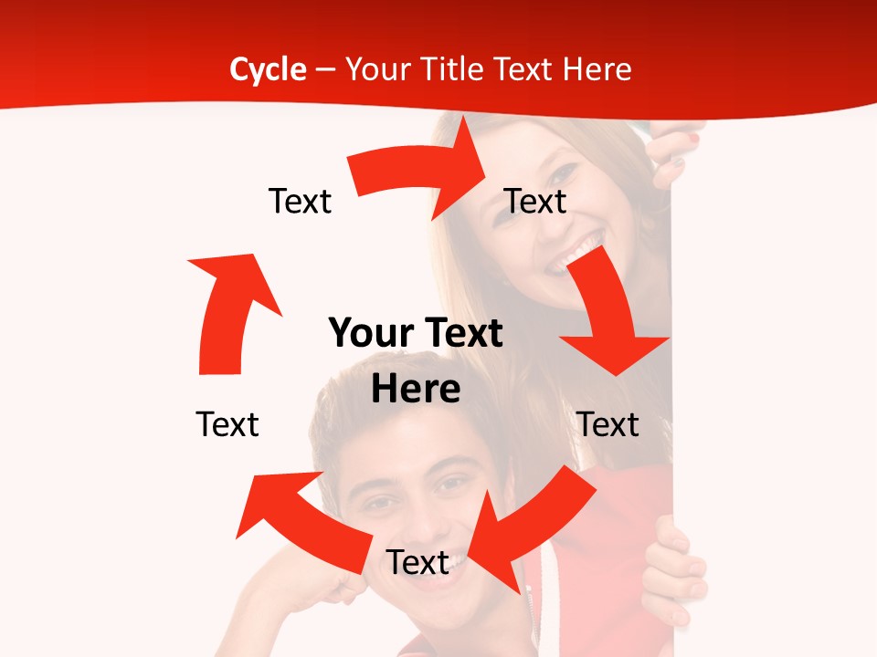 Girl Holding Advert PowerPoint Template