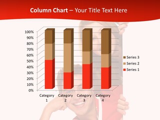 Girl Holding Advert PowerPoint Template