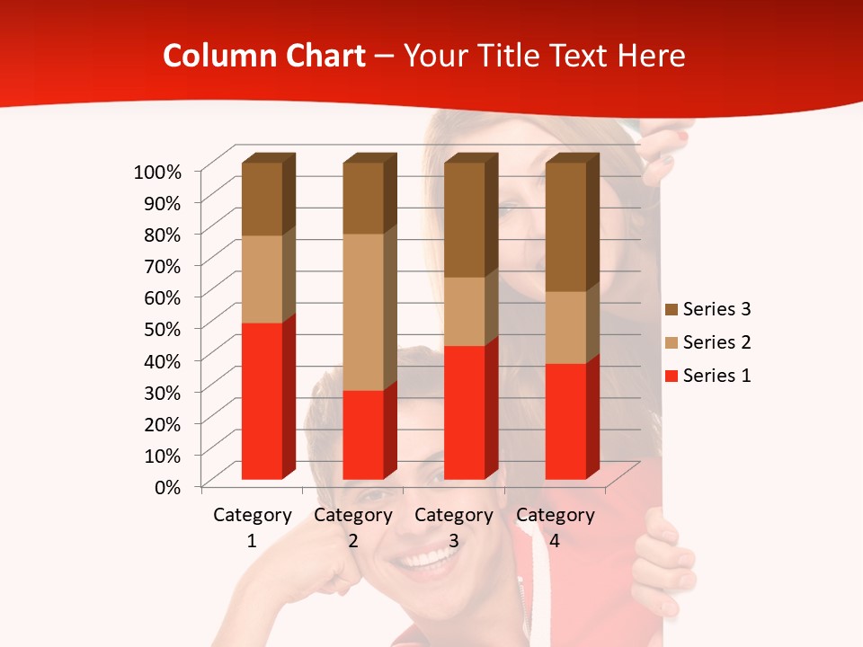 Girl Holding Advert PowerPoint Template