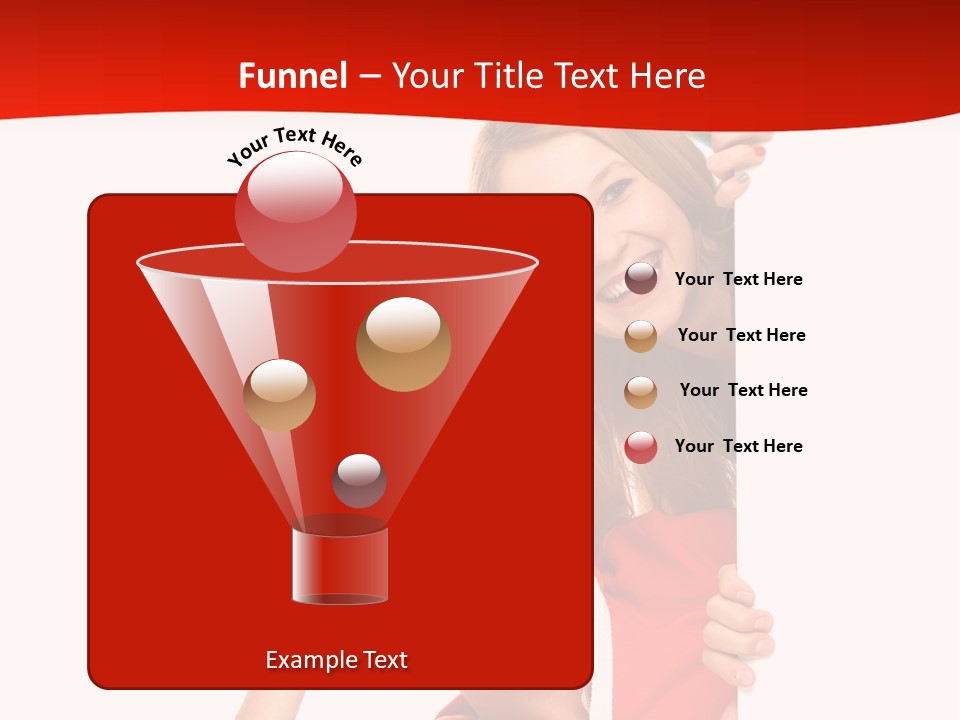 Girl Holding Advert PowerPoint Template