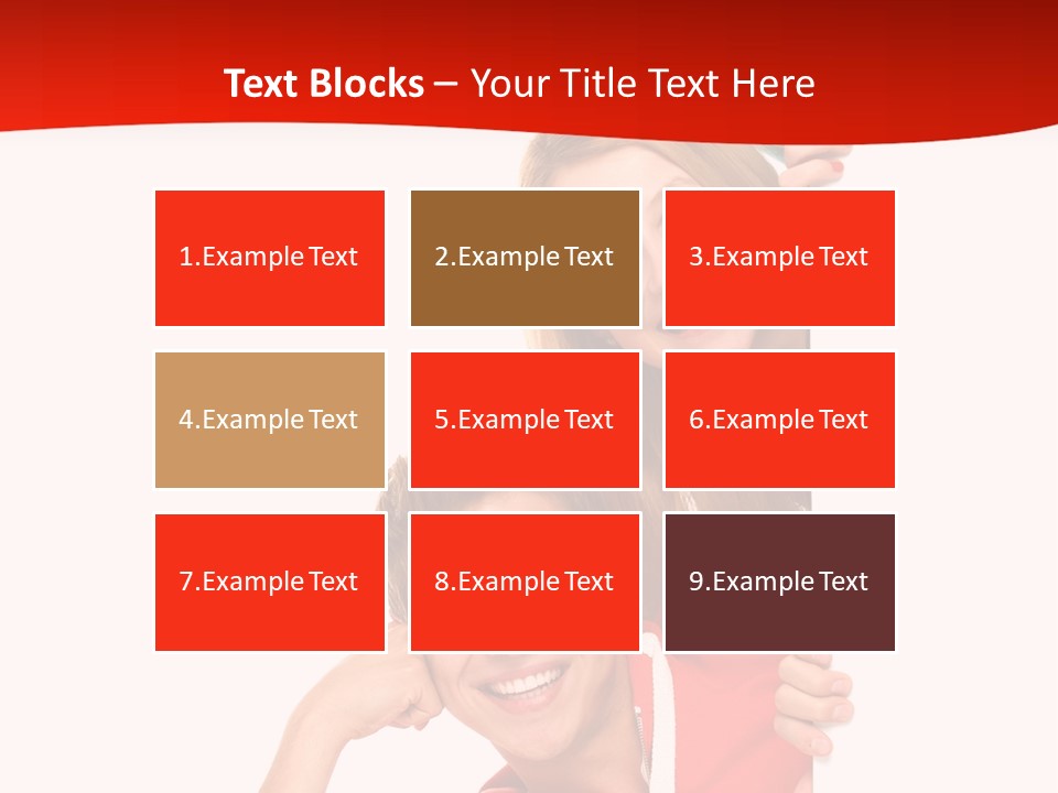 Girl Holding Advert PowerPoint Template